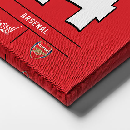 Thierry Henry Arsenal Jersey Canvas Print | Wall Art Decor