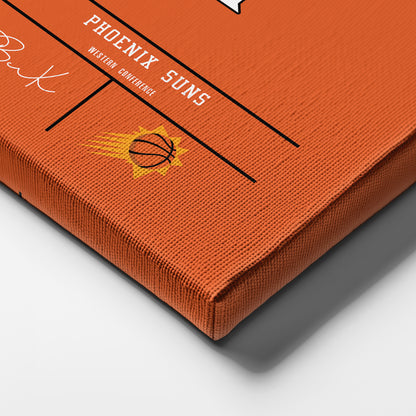Devin Booker Suns Jersey Canvas Print | Wall Art Decor