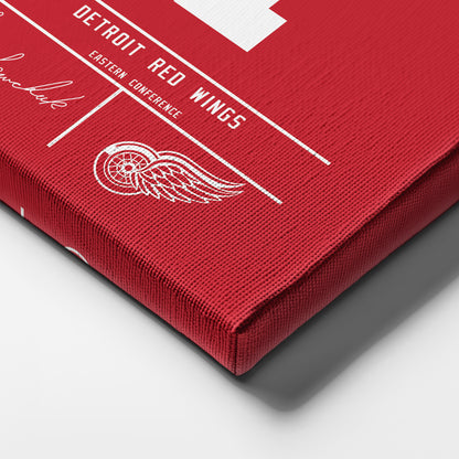 Terry Sawchuk Red Wings Jersey Canvas Print | Wall Art Decor