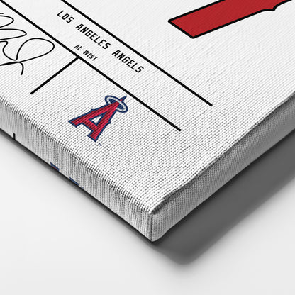 Mike Trout Angels Jersey Canvas Print | Wall Art Decor