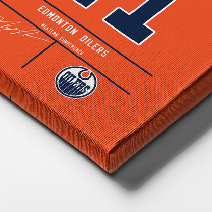 Mark Messier Oilers Jersey Canvas Print | Wall Art Decor
