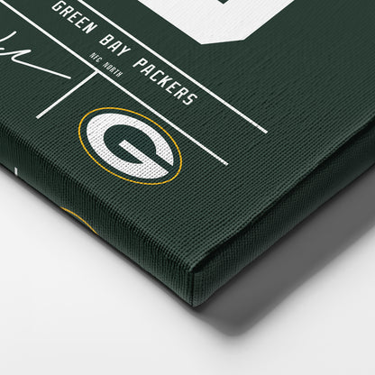 Christian Watson Packers Jersey Canvas Print | Wall Art Decor