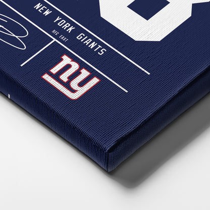 Odell Beckham Jr. Giants Jersey Canvas Print | Wall Art Decor