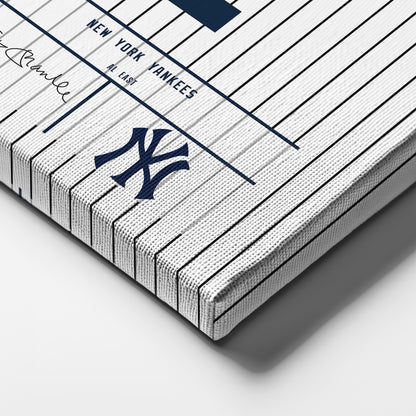 Mickey Mantle Yankees Jersey Canvas Print | Wall Art Decor