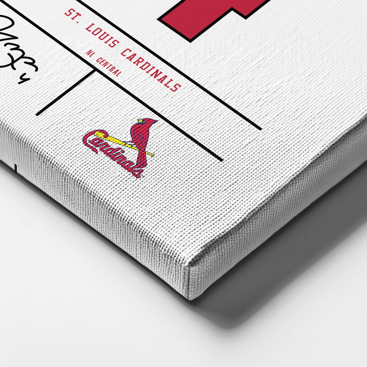 Yadier Molina St. Louis Cardinals Jersey Canvas Wall Art