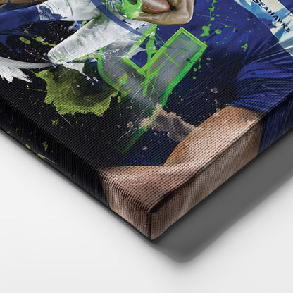 DK Metcalf Seahawks Canvas Print | Seattle Football Wall Art