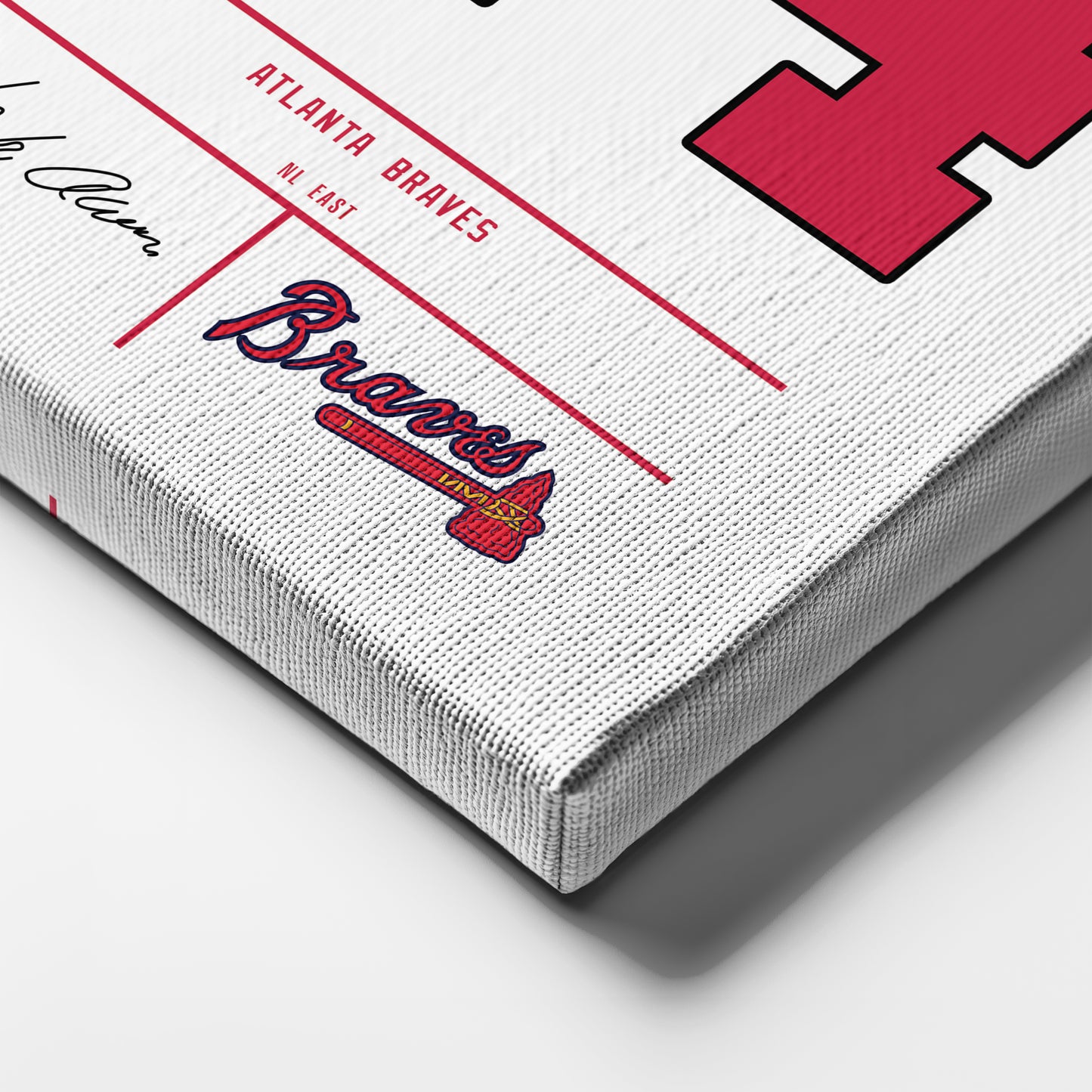 Hank Aaron Braves Jersey Canvas Print | Wall Art Decor