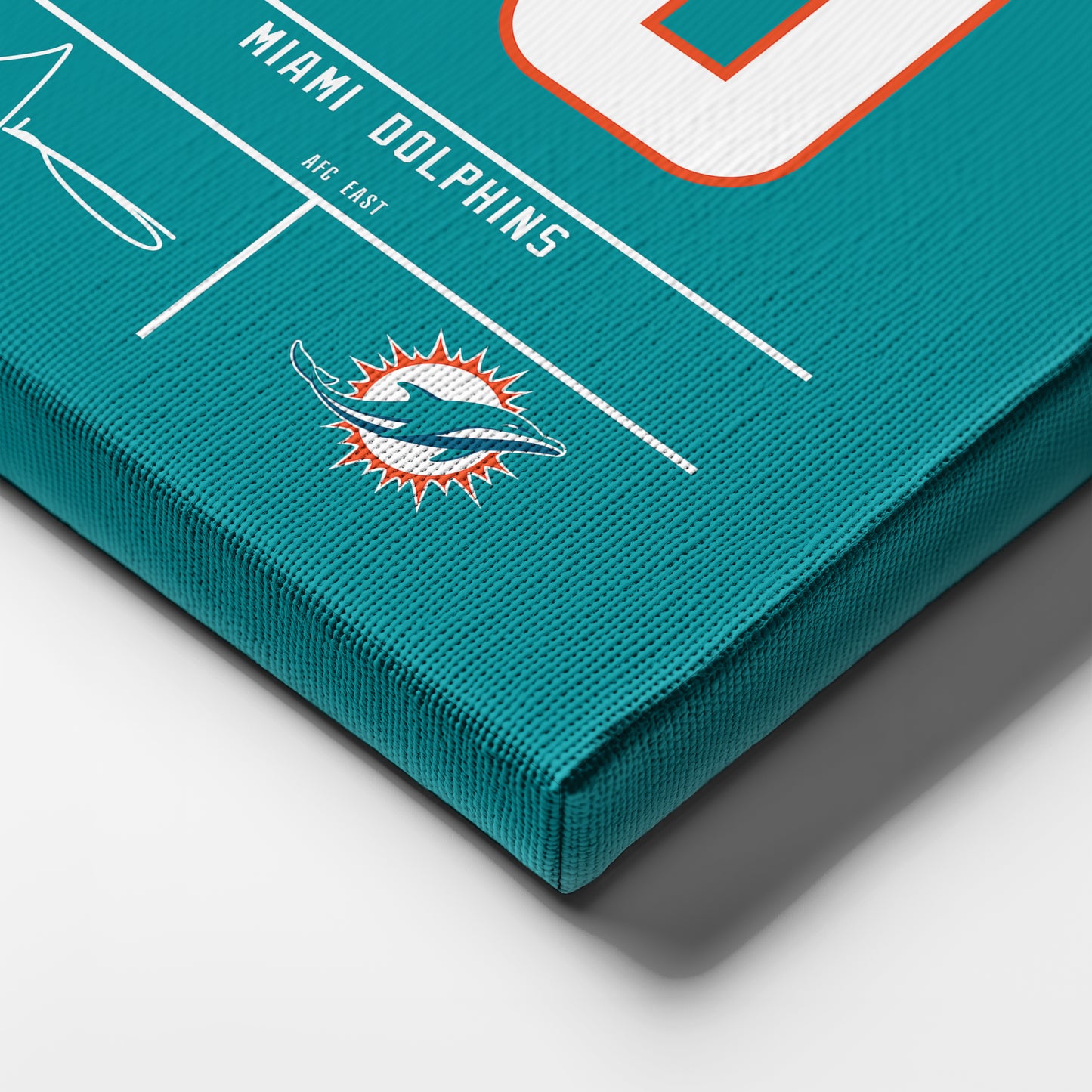 Tyreek Hill Dolphins Jersey Canvas Print | Wall Art Decor