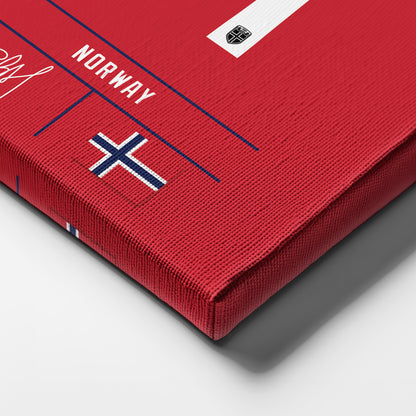 Erling Haaland Norway Jersey Canvas Wall Art