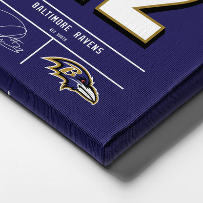 Derrick Henry Baltimore Ravens Jersey Canvas Wall Art