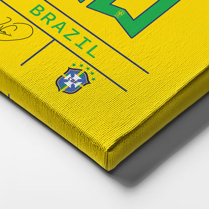Neymar Jr. Brazil Jersey Canvas Print | Wall Art Decor