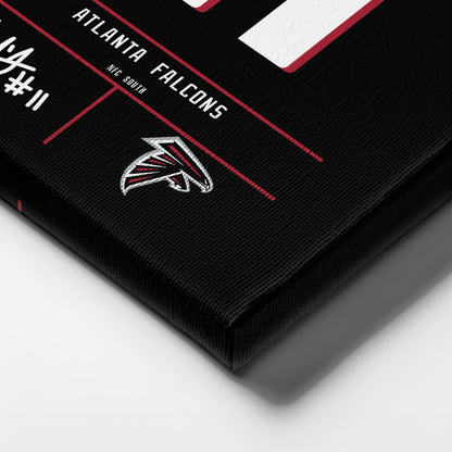 Julio Jones Atlanta Falcons Jersey Canvas Wall Art