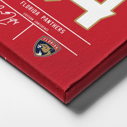 Ryan Lomberg Panthers Jersey Canvas Print | Wall Art Decor
