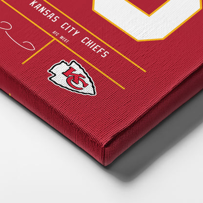 Patrick Mahomes Chiefs Jersey Canvas Print | Wall Art Decor