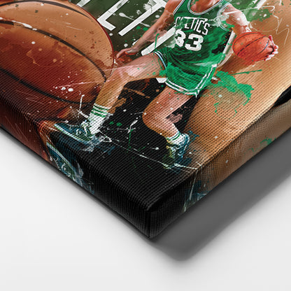 Larry Bird Celtics Canvas Print | Boston Basketball Wall Art