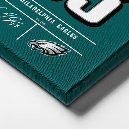 Cooper DeJean Eagles Jersey Canvas Print | Wall Art Decor
