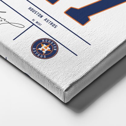 José Altuve Astros Jersey Canvas Print | Wall Art Decor