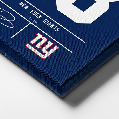 Odell Beckham Jr. Giants Jersey Canvas Print | Wall Art Decor