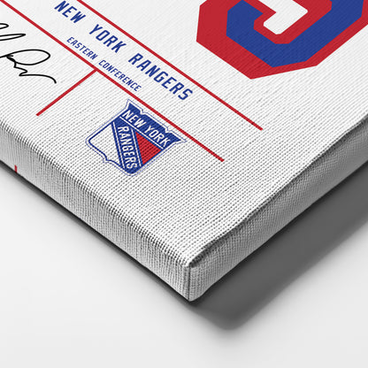 Mike Richter New York Rangers White Jersey Canvas Wall Art