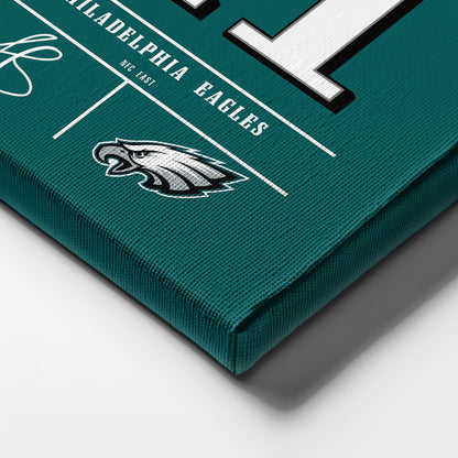 A. J. Brown Eagles Jersey Canvas Print | Wall Art Decor