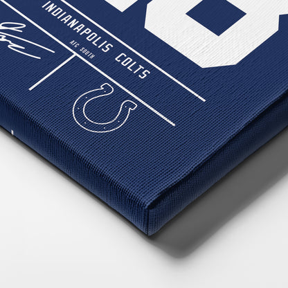 Jonathan Taylor Colts Jersey Canvas Print | Wall Art Decor