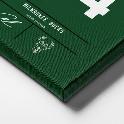 Giannis Antetokounmpo Bucks Jersey Canvas Print | Wall Art Decor