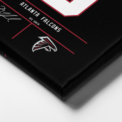 Drake London Falcons Jersey Canvas Print | Wall Art Decor
