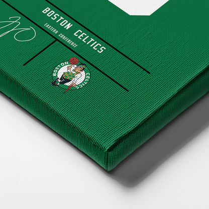 Jayson Tatum Celtics Jersey Canvas Print | Wall Art Decor