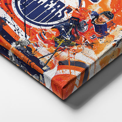 Connor McDavid Edmonton Oilers Canvas Print | NHL Hockey Wall Art