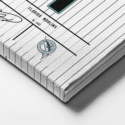 Luis Castillo Marlins Jersey Canvas Print | Wall Art Decor