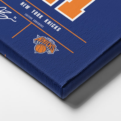 Jalen Brunson New York Knicks Jersey Canvas Wall Art