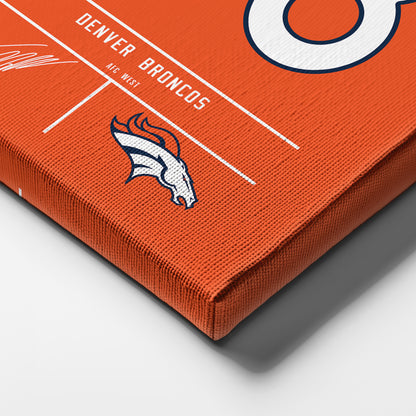 Von Miller Broncos Jersey Canvas Print | Wall Art Decor