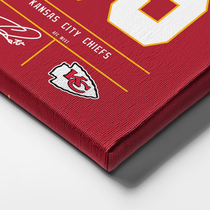 Chris Jones Chiefs Jersey Canvas Print | Wall Art Decor