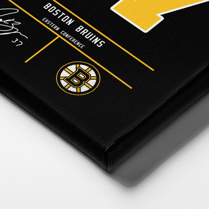 Patrice Bergeron Bruins Jersey Canvas Print | Wall Art Decor