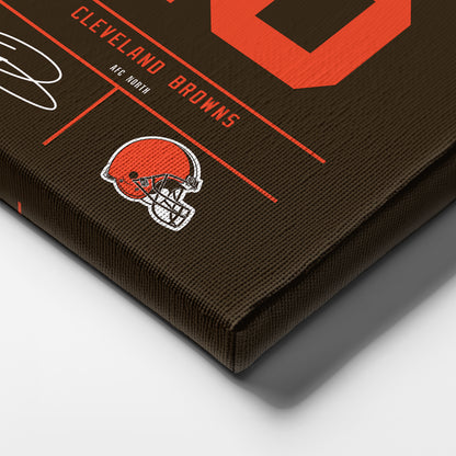 Odell Beckham Jr. Browns Jersey Canvas Print | Wall Art Decor