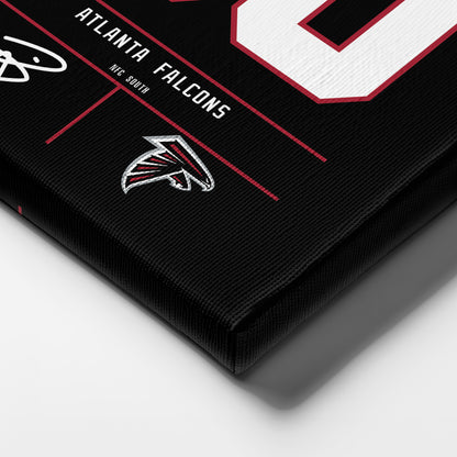 Andre Rison Atlanta Falcons Jersey Canvas Wall Art