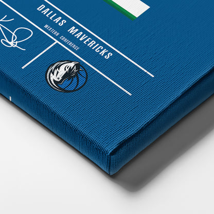 Kyrie Irving Mavericks Jersey Canvas Print | Wall Art Decor