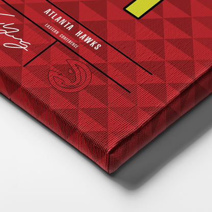 Trae Young Hawks Jersey Canvas Print | Wall Art Decor