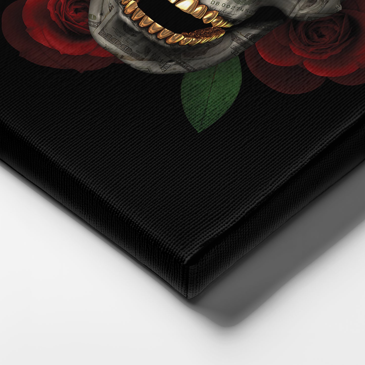 Skull 'Money Talks' Canvas Print | Dark Aesthetic Wall Art Decor