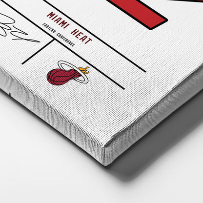 Jimmy Butler Heat Jersey Canvas Print | Wall Art Decor