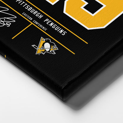 Marc-André Fleury Pittsburgh Penguins Jersey Canvas Wall Art