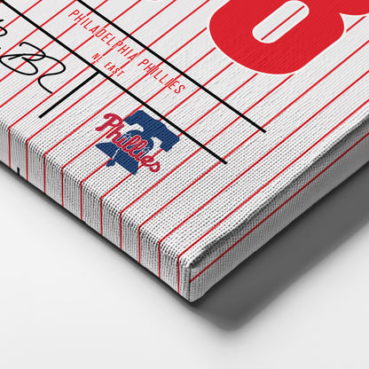 Alec Bohm Phillies Jersey Canvas Print | Wall Art Decor