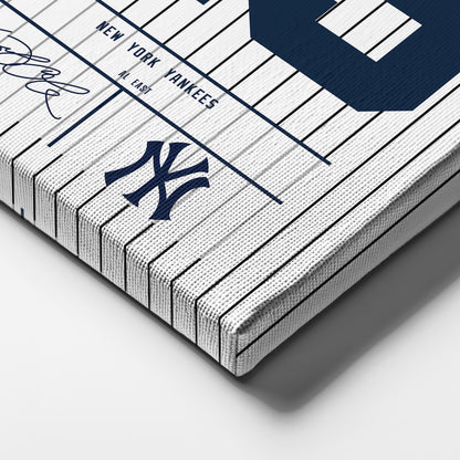 Gerrit Cole Yankees Jersey Canvas Print | Wall Art Decor