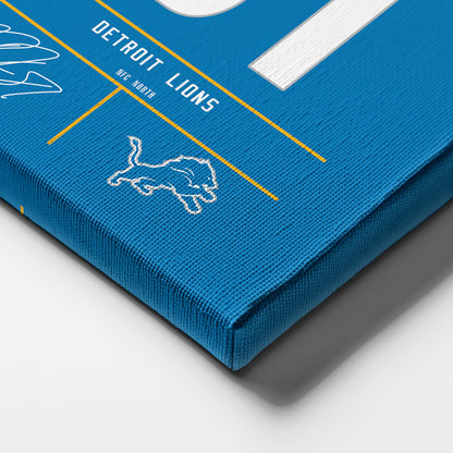 Calvin Johnson Lions Jersey Canvas Print | Wall Art Decor