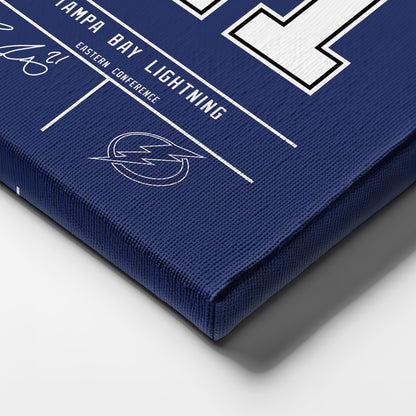 Brayden Point Tampa Bay Lightning Jersey Canvas Wall Art