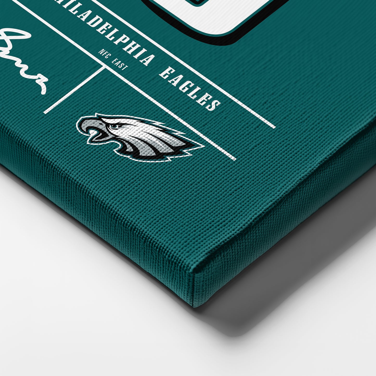 DeVonta Smith Philadelphia Eagles Jersey Canvas Wall Art