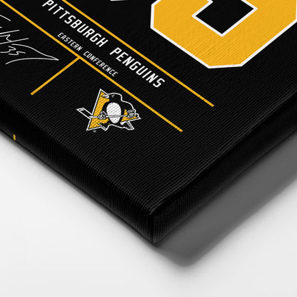 Tristan Jarry Penguins Jersey Canvas Print | Wall Art Decor