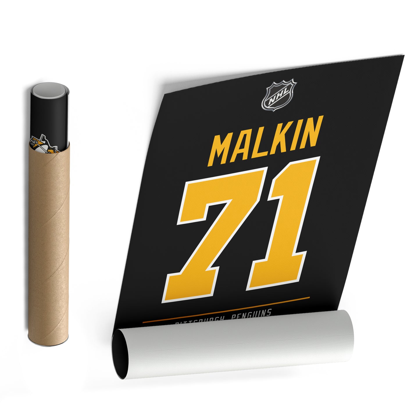 Evgeni Malkin Pittsburgh Penguins Jersey Canvas Wall Art
