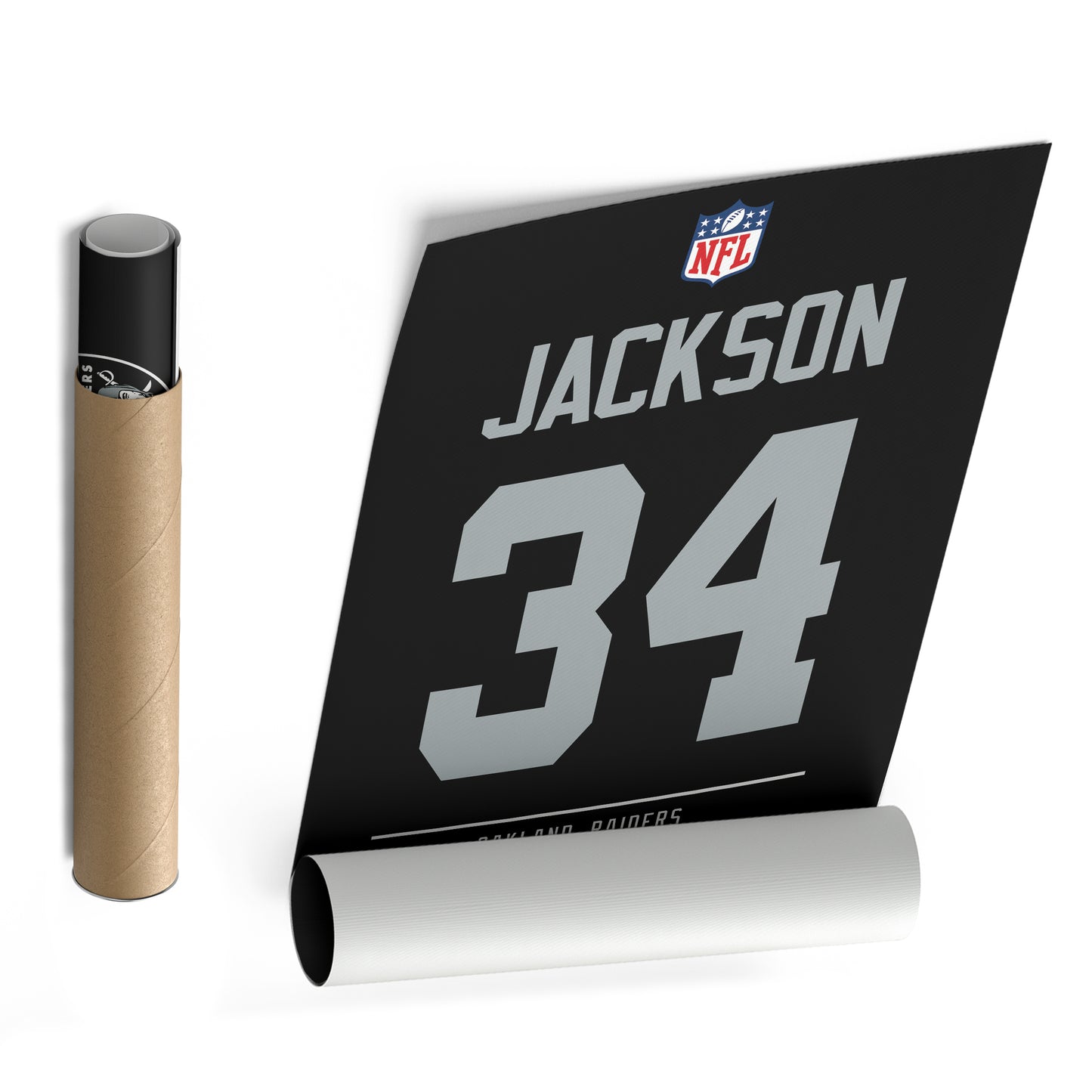 Bo Jackson Oakland Raiders Jersey Canvas Wall Art