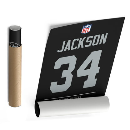 Bo Jackson Oakland Raiders Jersey Canvas Wall Art
